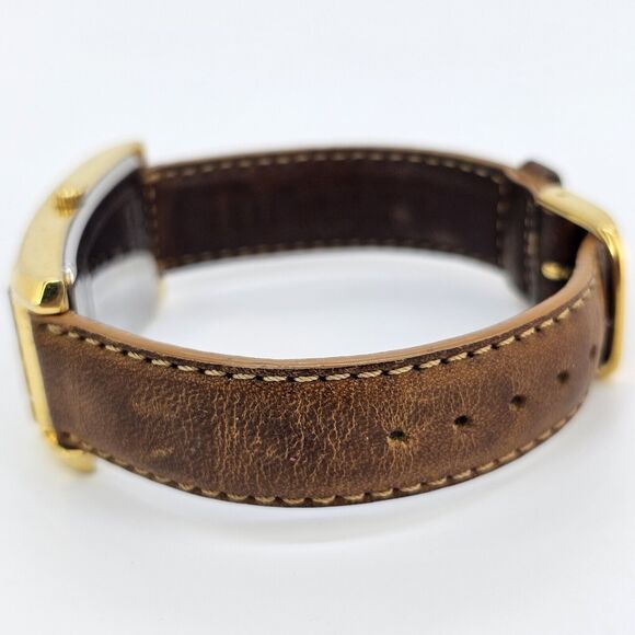 VTG Hamilton Women's Watch 22MM Gray Dial Brown Leather Bands New Battery - Picture 9 of 16